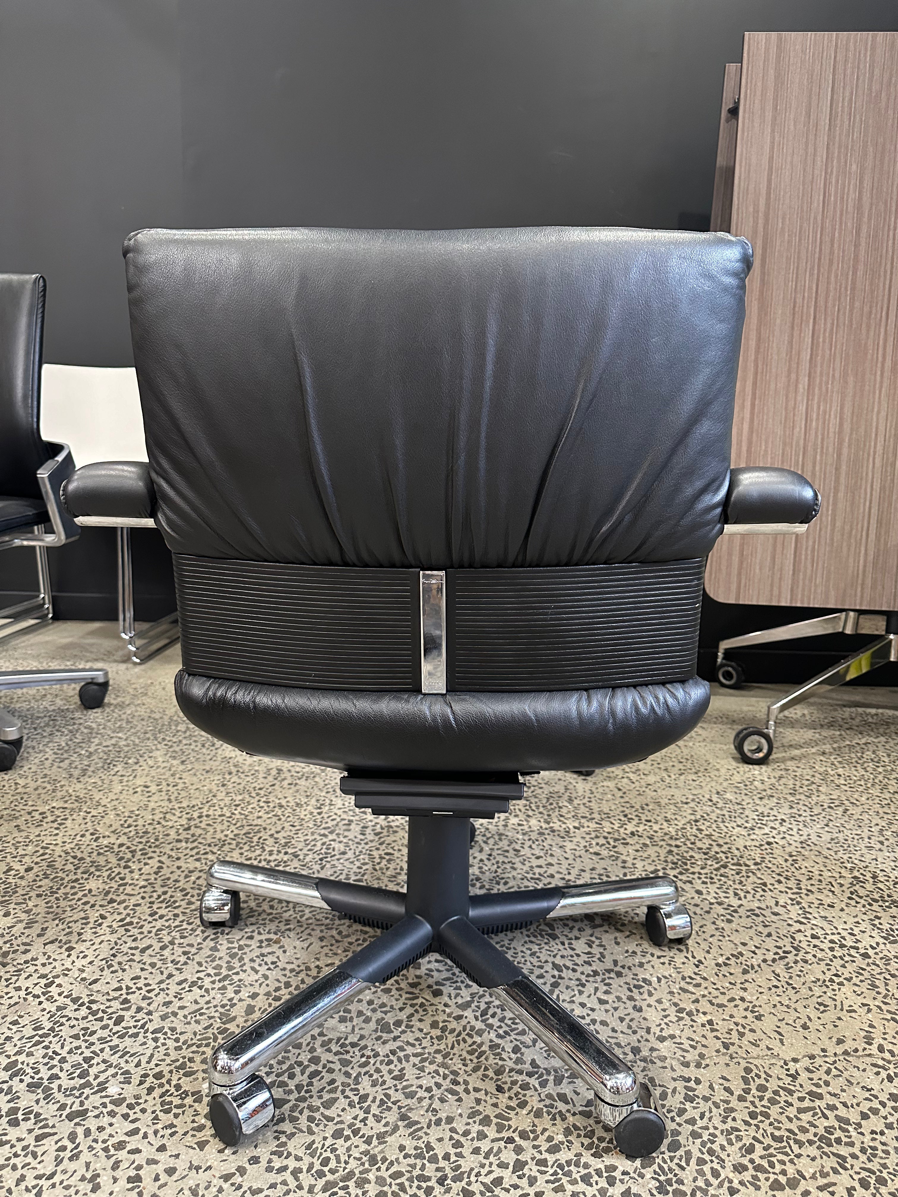 Mario Bellini Imago Chair Vitra Chairhub 64  - 90 Sutton Street North Melbourne Australia Sydney Adelaide Brisbane Tasmania Luxury Premium Authentic Original Genuine Designer Furniture Chairs Made in Italy Executive Management Soft Italian Leather Black Finest Best Highest Quality Most Premium Work Office Managers Chair ever made rare retro vintage classic Design Museum Art Piece Moma Vitra Design Museum