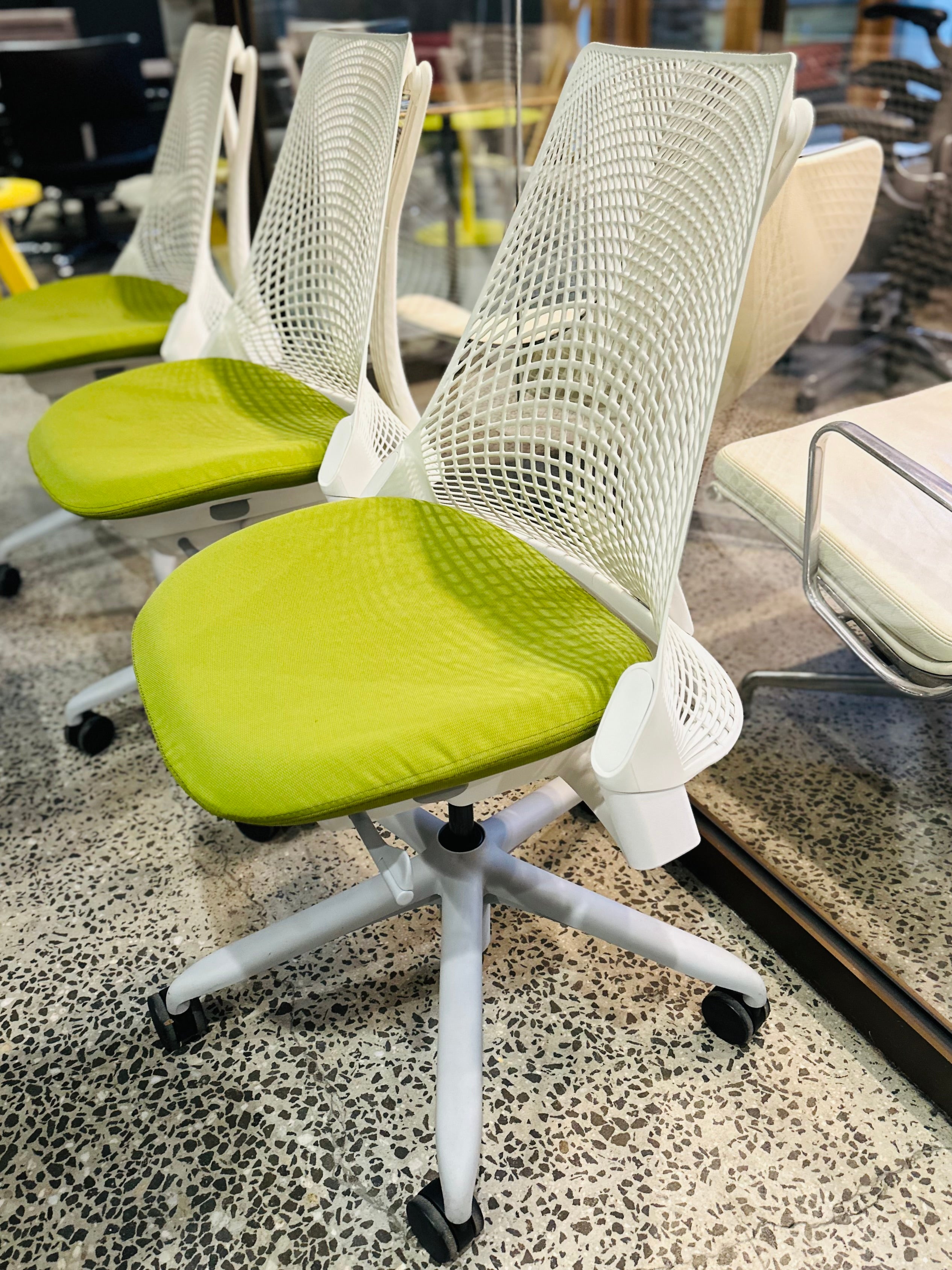 Genuine Original Authentic Herman Miller Sayl Chair Office Furniture Ergonomic Chairs from Chairhub Melbourne Sydney Adelaide Tasmania Brisbane Wholesale Supply Chairhub North Melbourne Adjustable Lumber Support Lean Lock Gas Sear Slide Forward Leam Premium Quality Commercial