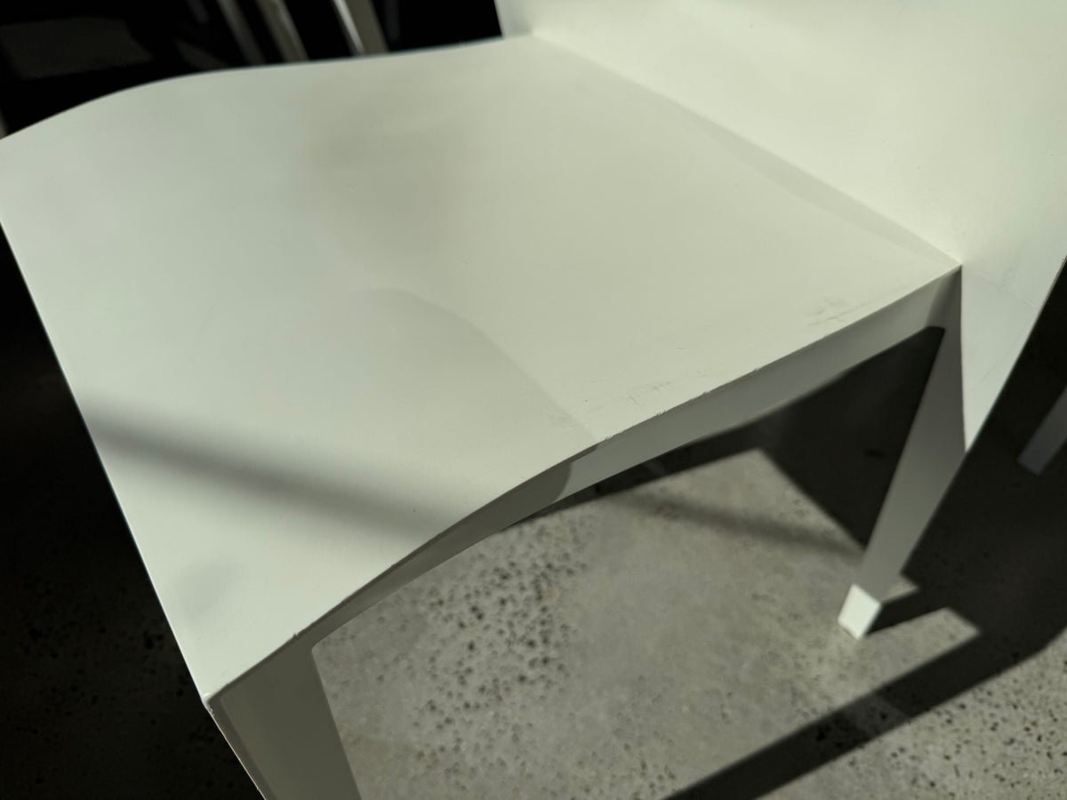 Philippe Starck Slick Slick Chair Verified Authentic XO 1999 I Made in France Sale at Chairhub Collingwood Fitzroy Sydney Melbourne Premium Authentic Genuine Designer Furniture Art Design Museum Chair Co Dining Cafe Hospitality Office Corporate Conference Commercial Grade French Modern Minimal Minimalism Vintage Retro 20th Century Chair Chairs Bulk Wholesale Preowned Sustainable Sustainability Meeting Room Reception Stack Stackable Herman Miller Vitra Wilkhahn Kartell Fritz Hansen