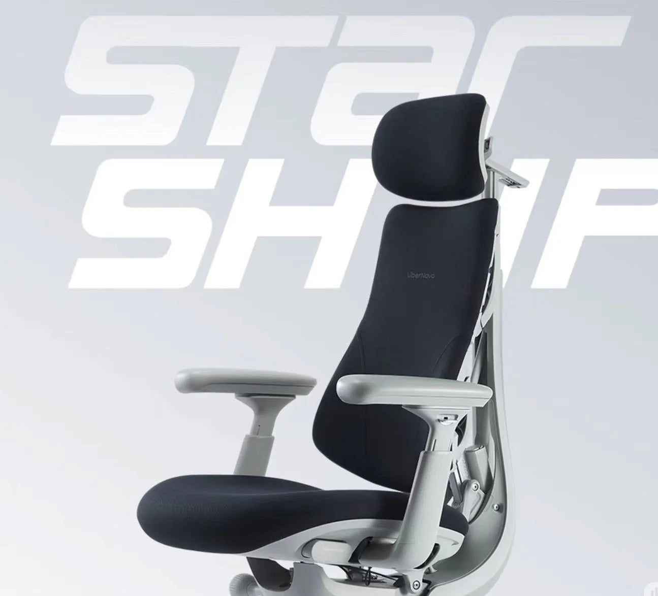 3 Office chairs LiberNovo Omni Dynamic ergonomic chair games gaming professional adjustable headrest footrest head rest foot rest lumber support ultimate lounge gaming relaxing massaging chair black Starship Grey