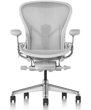 Premium Aeron Chair by Herman Miller Mineral with Satin Aluminum Base