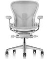 Premium Aeron Chair by Herman Miller Mineral with Satin Aluminum Base
