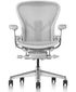 Premium Aeron Chair by Herman Miller Mineral with Satin Aluminum Base