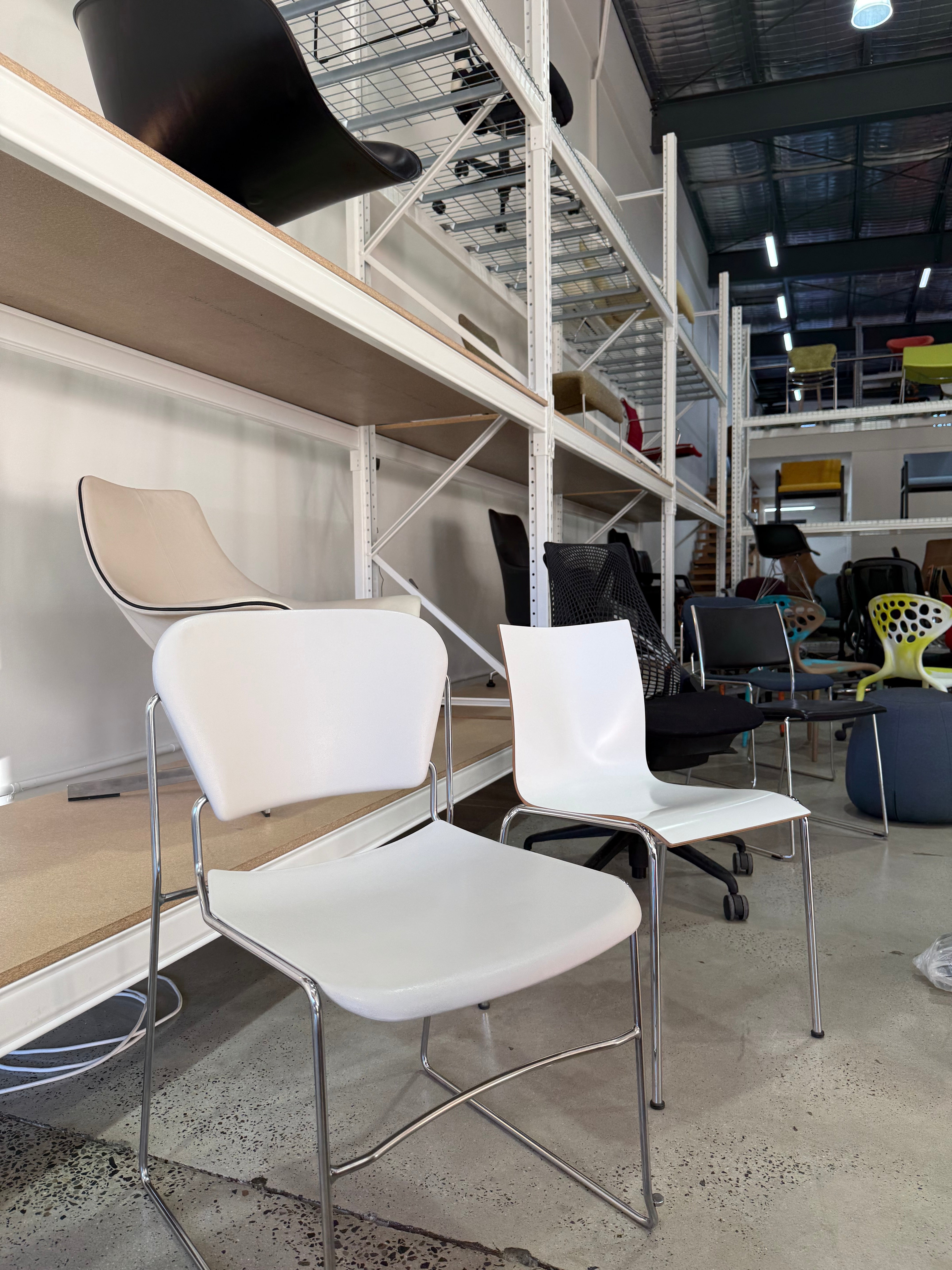 Charles Perry Chair Chairs Made in USA Authentic Original Genuine Premium Designer Furniture of high grade robust commercial quality ergonomic cantilever sled moving design adjusting adjustable back and seat ultra heavy duty stack stackable stacking steel metal frame upholstered comfortable Chairhub melbourne Sydney Fitzroy interior design Danish modern Scandinavian Italian wholesale bulk corporate office dining cafe bar restaurant furniture chairs