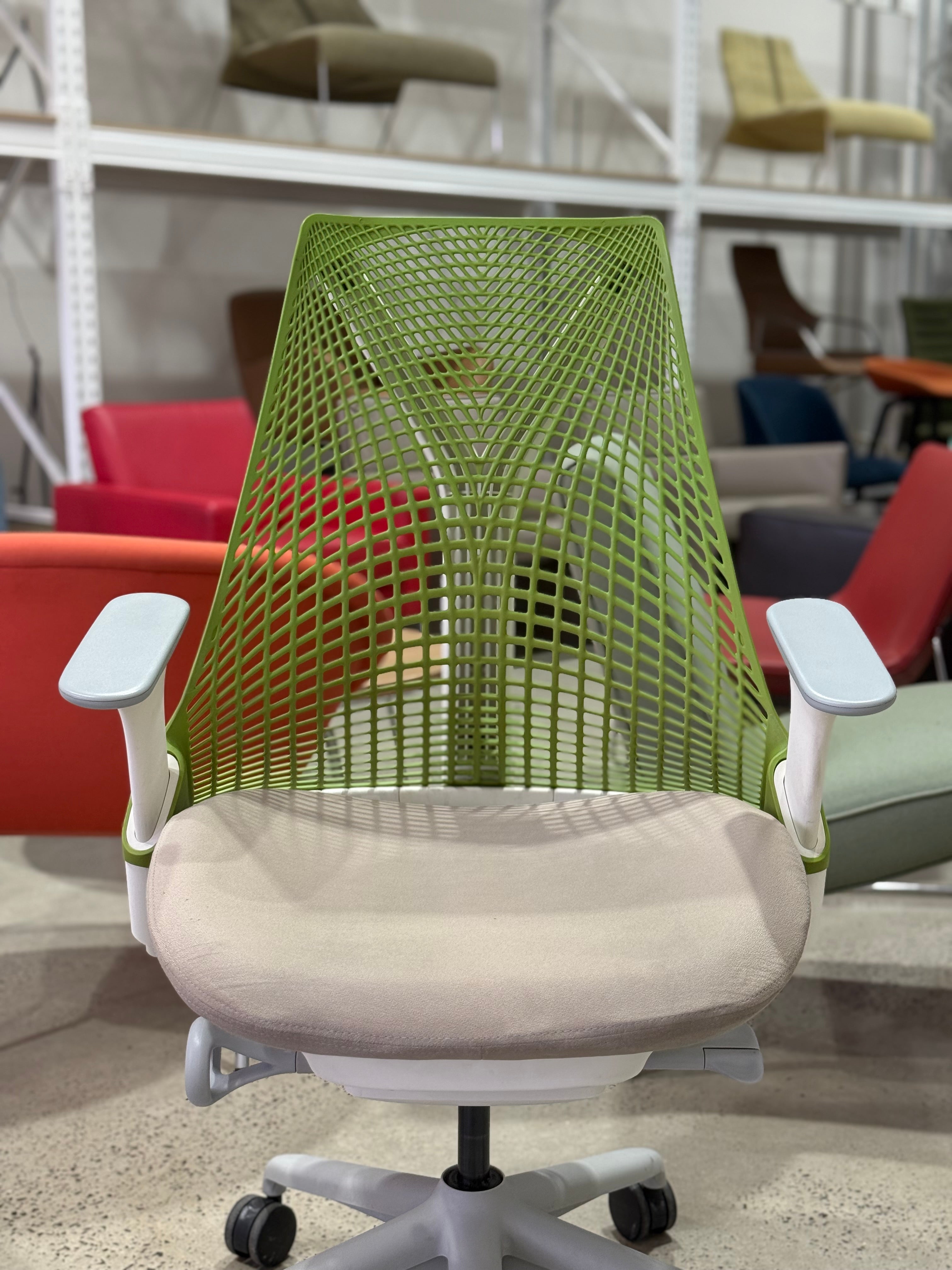 Chairhub Designer Ergonomic Office Furniture and Chair Shop in Collingwood Authentic Herman Miller Sayl Ergonomic Designer Office Chairs Serviced • Professionally Cleaned • Commercial Grade Ergonomic Seating Brand: Herman Miller Model: Sayl Task Chair Designer: Yves Béhar Melbourne Sydney Adelaide Brisbane Australia