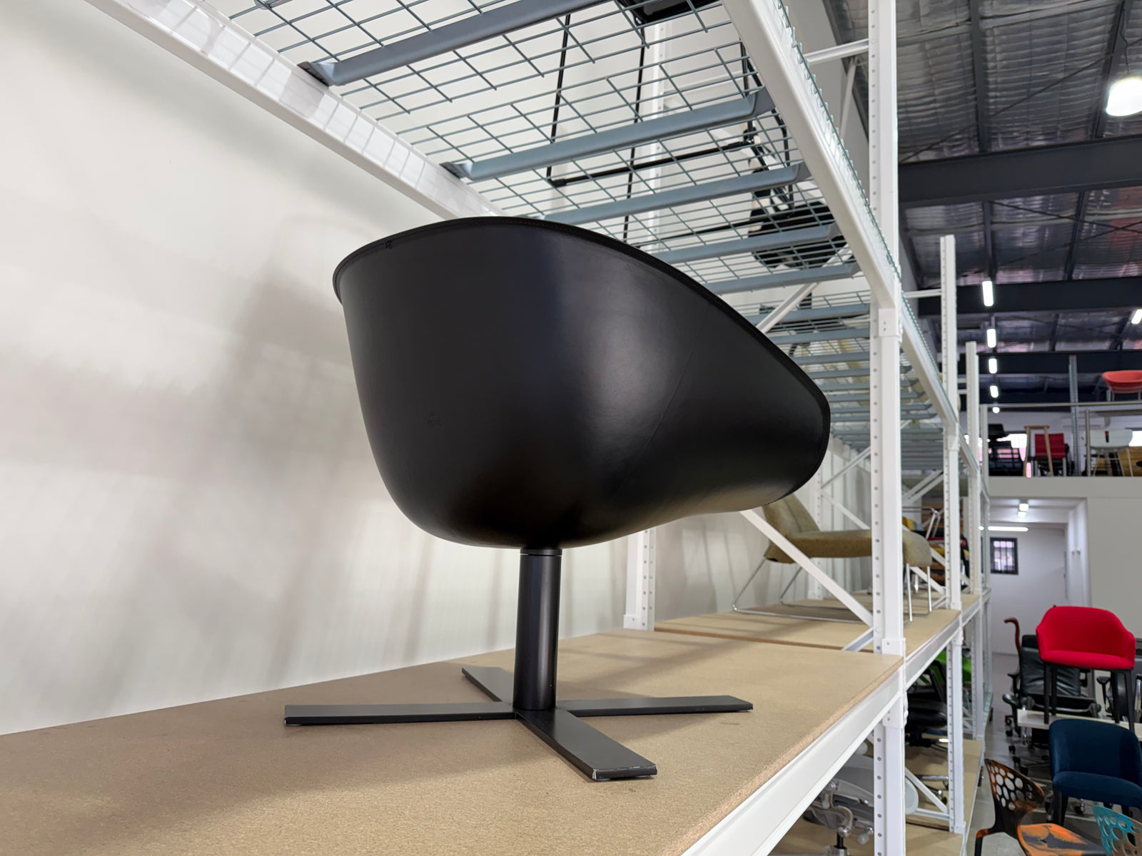 B&B Italia Mart Black Leather Armchair by Antonio Citterio. Made in Italy. Verified Authentic