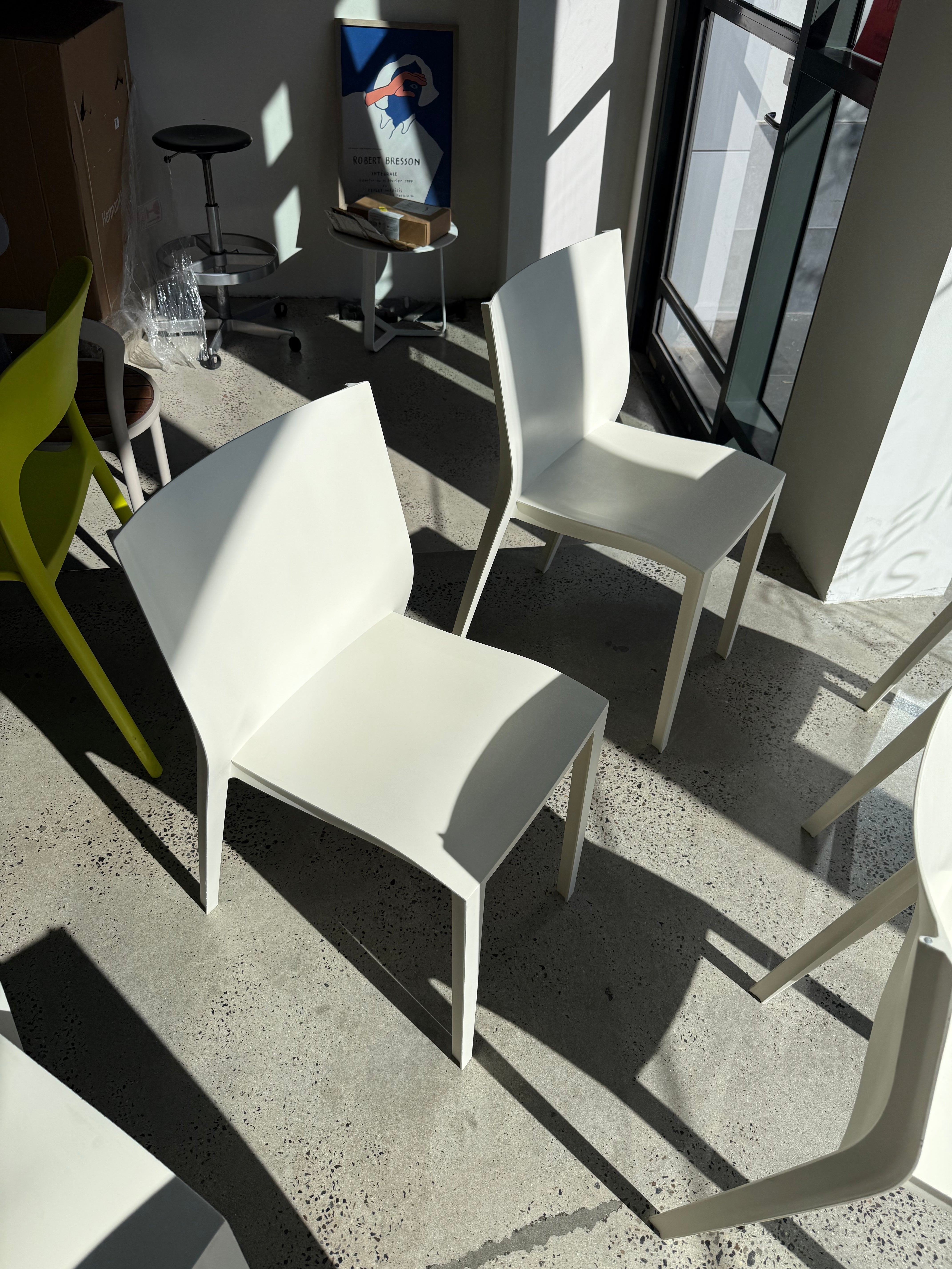 Verified Authentic Philippe Starck Slick Slick Chair Made in France XO 1999 I Premium Authentic Genuine Designer Furniture on Sale at Chairhub Collingwood Fitzroy Stack Stackable Herman Miller Vitra Wilkhahn Kartell Fritz Hansen Sydney Melbourne Art Design Museum Chair Co Dining Cafe Hospitality Office Corporate Conference Commercial Grade French Modern Minimal Minimalism Vintage Retro 20th Century Chair Chairs Bulk Wholesale Preowned Sustainable Sustainability Meeting Room Reception Showroom