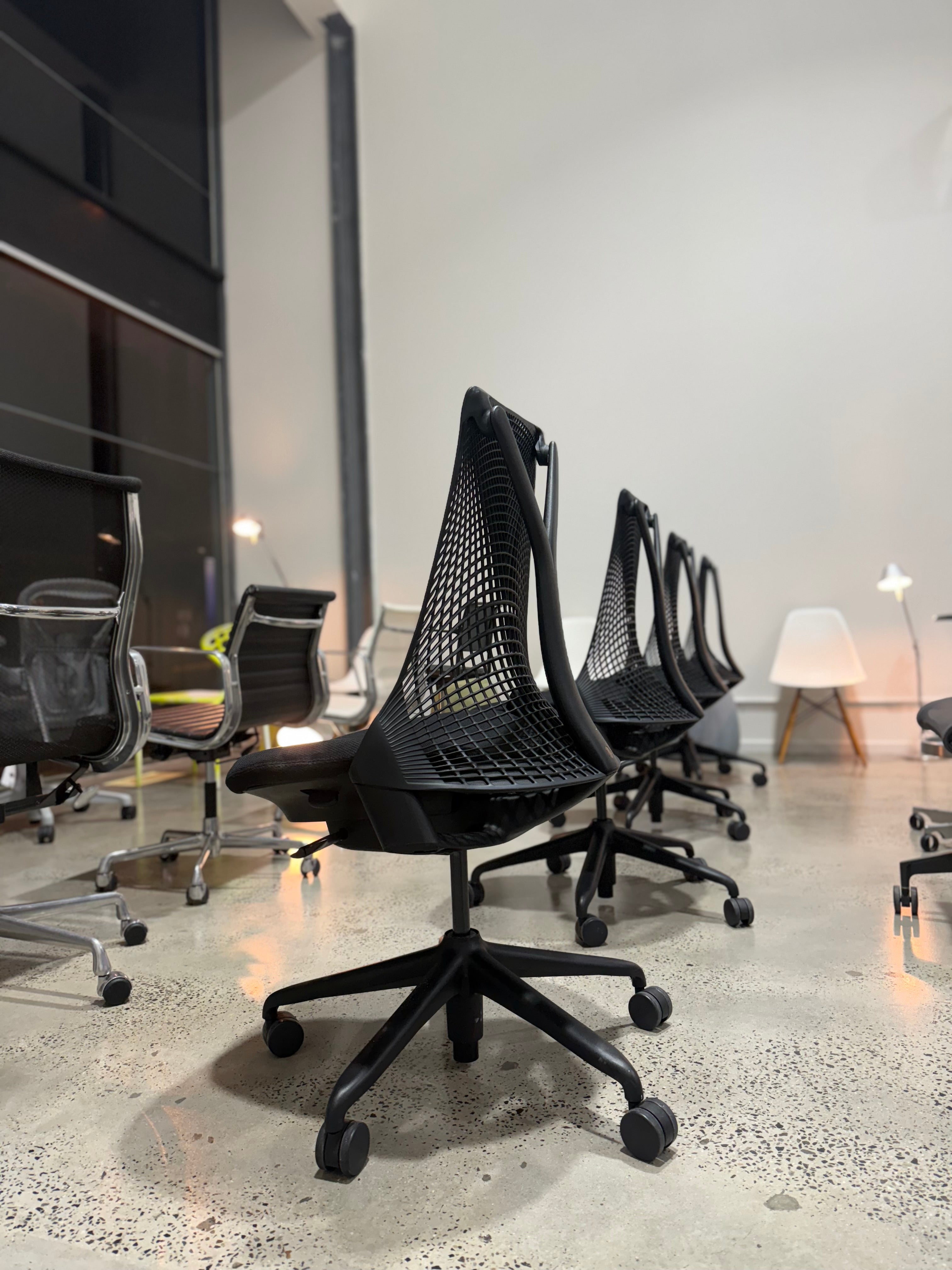 Herman Miller Sayl Chair Authentic Original Genuine Designer Furniture Chairs Sale Corporate Office Work Business Ergonomic Lumber Support Adjustable Design Danish Swiss Scandinavian MCM Modern Architect Interior meeting conference executive minimal gaming MacBook iPhone Vitra Aeron Leap Gesture Mirra