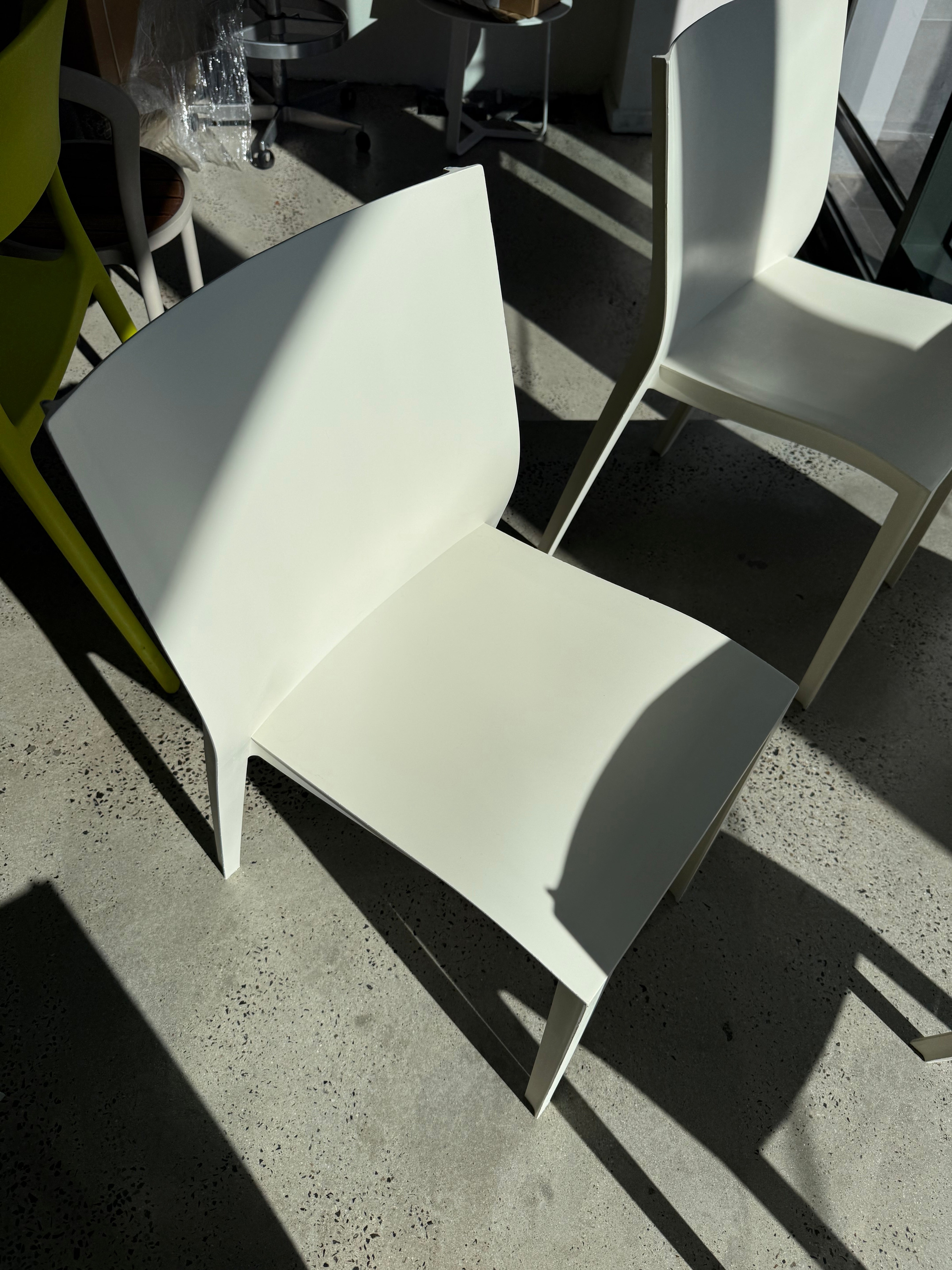 Verified Authentic Philippe Starck Slick Slick Chair Made in France XO 1999 I Premium Authentic Genuine Designer Furniture on Sale at Chairhub Collingwood Fitzroy Stack Stackable Herman Miller Vitra Wilkhahn Kartell Fritz Hansen Sydney Melbourne Art Design Museum Chair Co Dining Cafe Hospitality Office Corporate Conference Commercial Grade French Modern Minimal Minimalism Vintage Retro 20th Century Chair Chairs Bulk Wholesale Preowned Sustainable Sustainability Meeting Room Reception Showroom