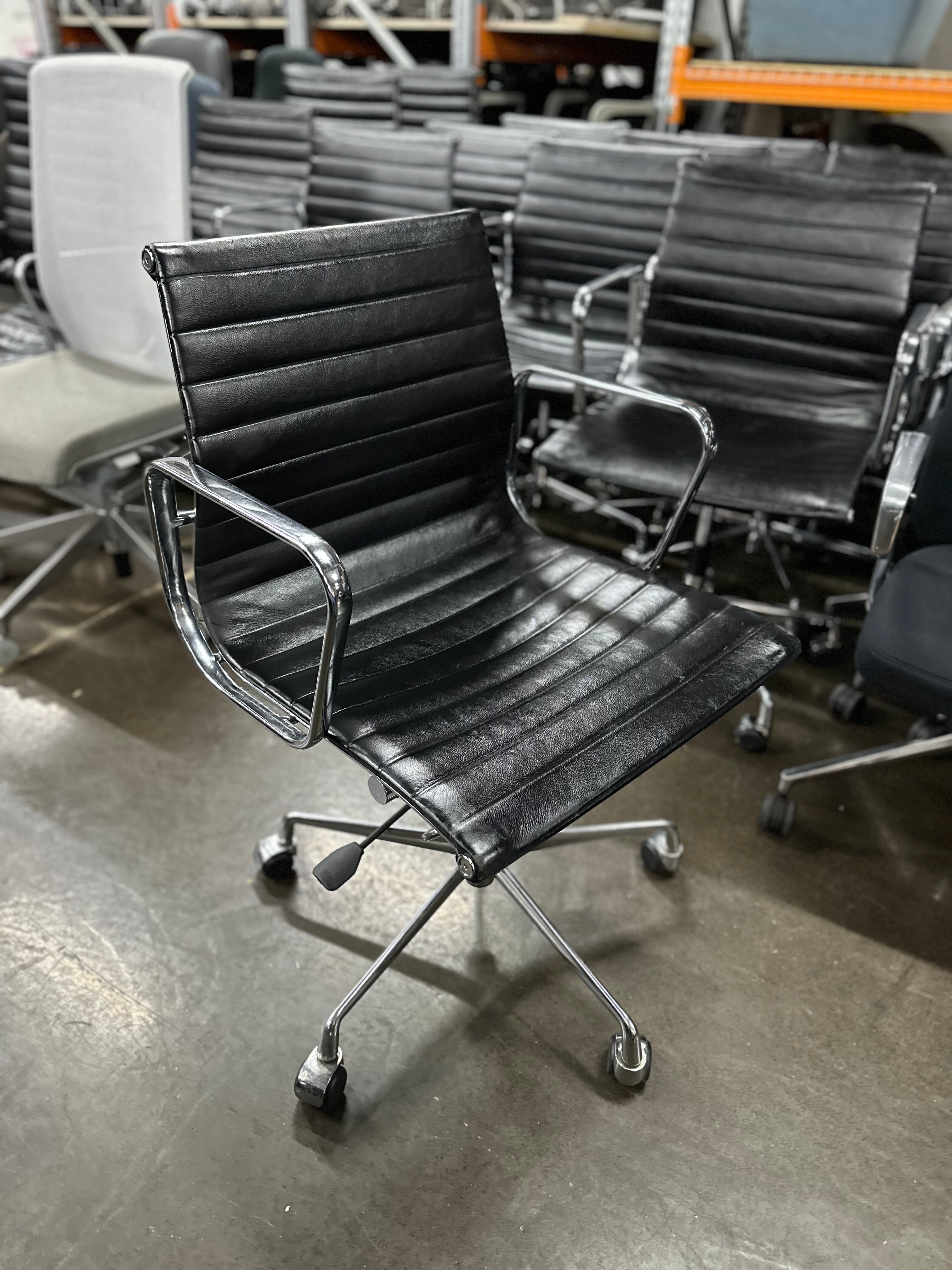 Eames Style Office Meeting Conference Chairs Vinyl Faux Leather