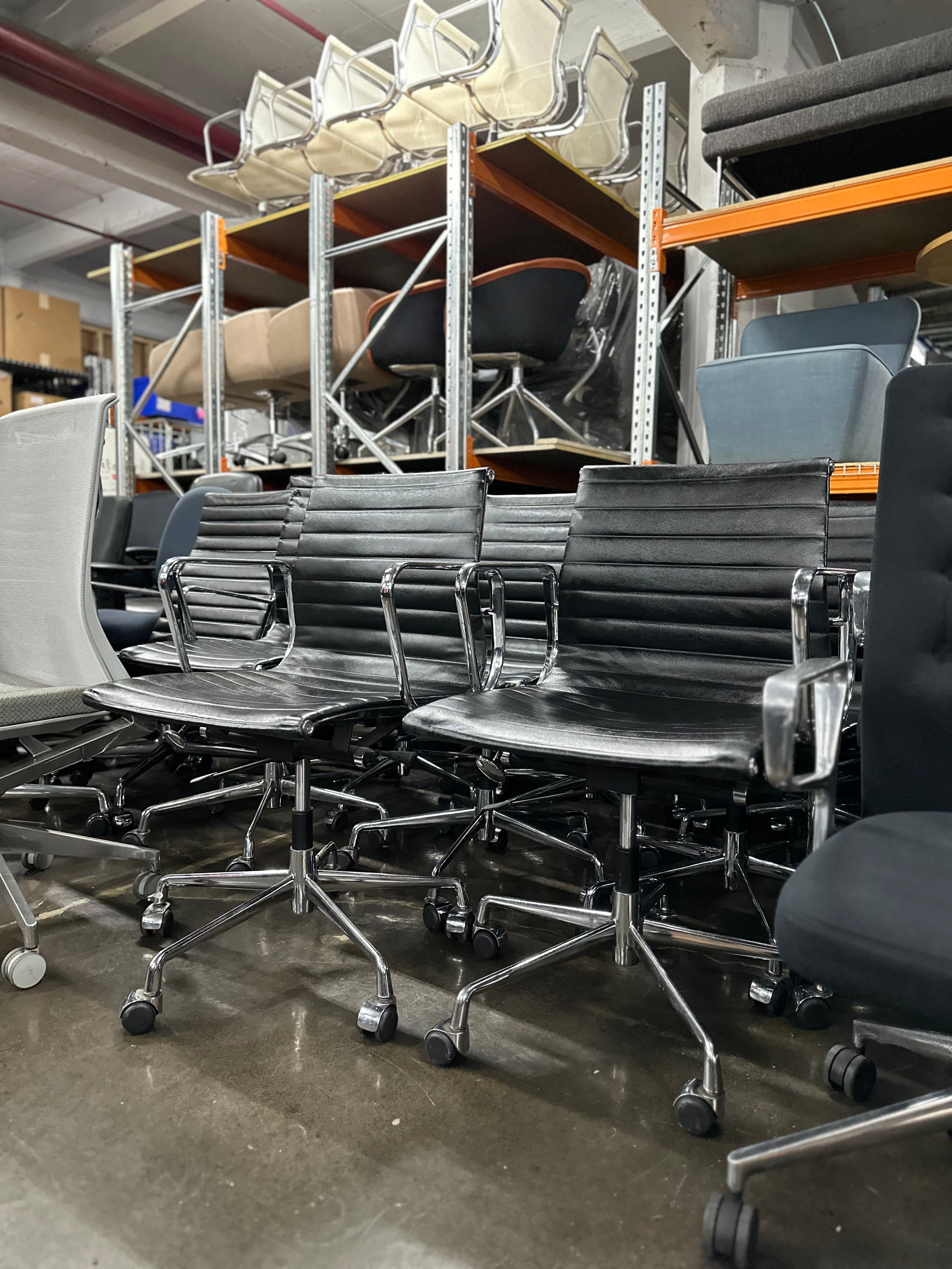 Eames Style Office Meeting Conference Chairs Vinyl Faux Leather - The Chair Co.