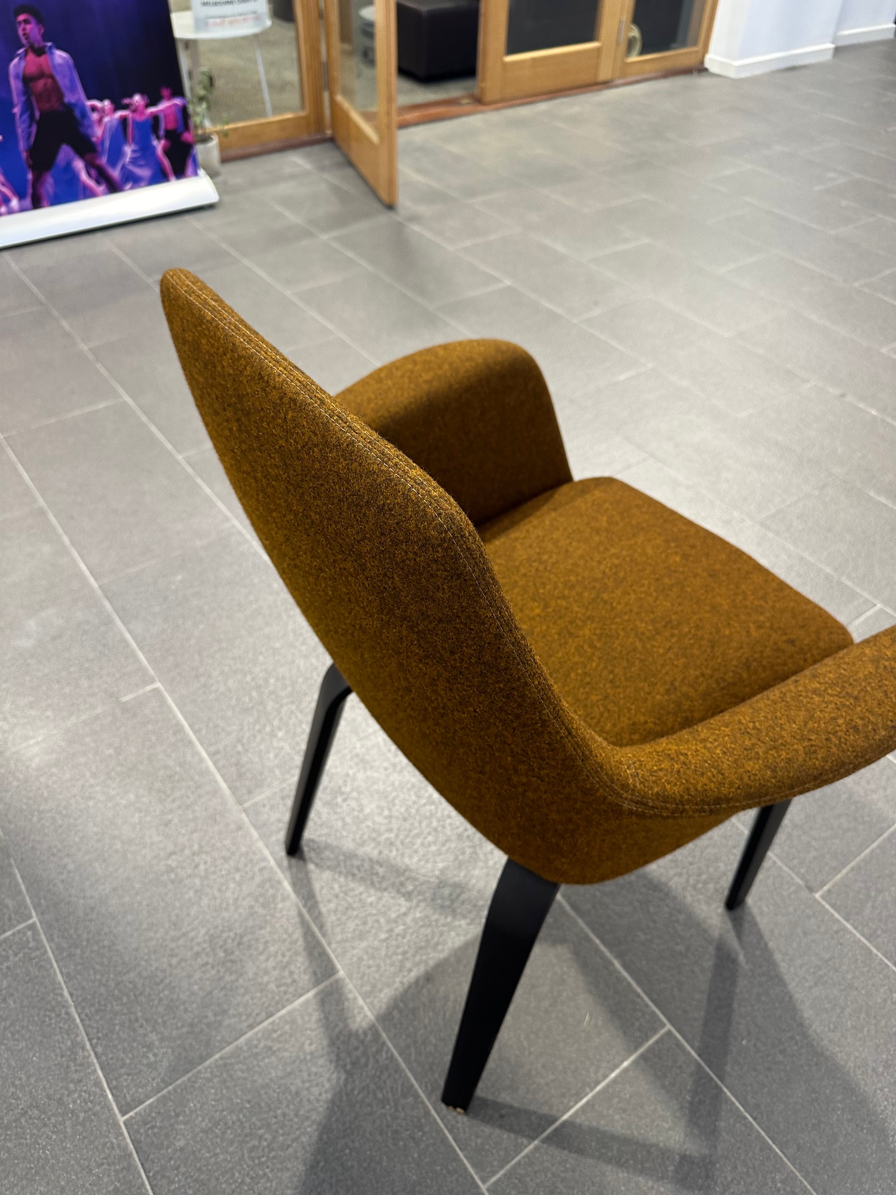 Minotti York Chairs by Rodolfo Dordoni w Original Kvadrat Danish Wool Upholstry