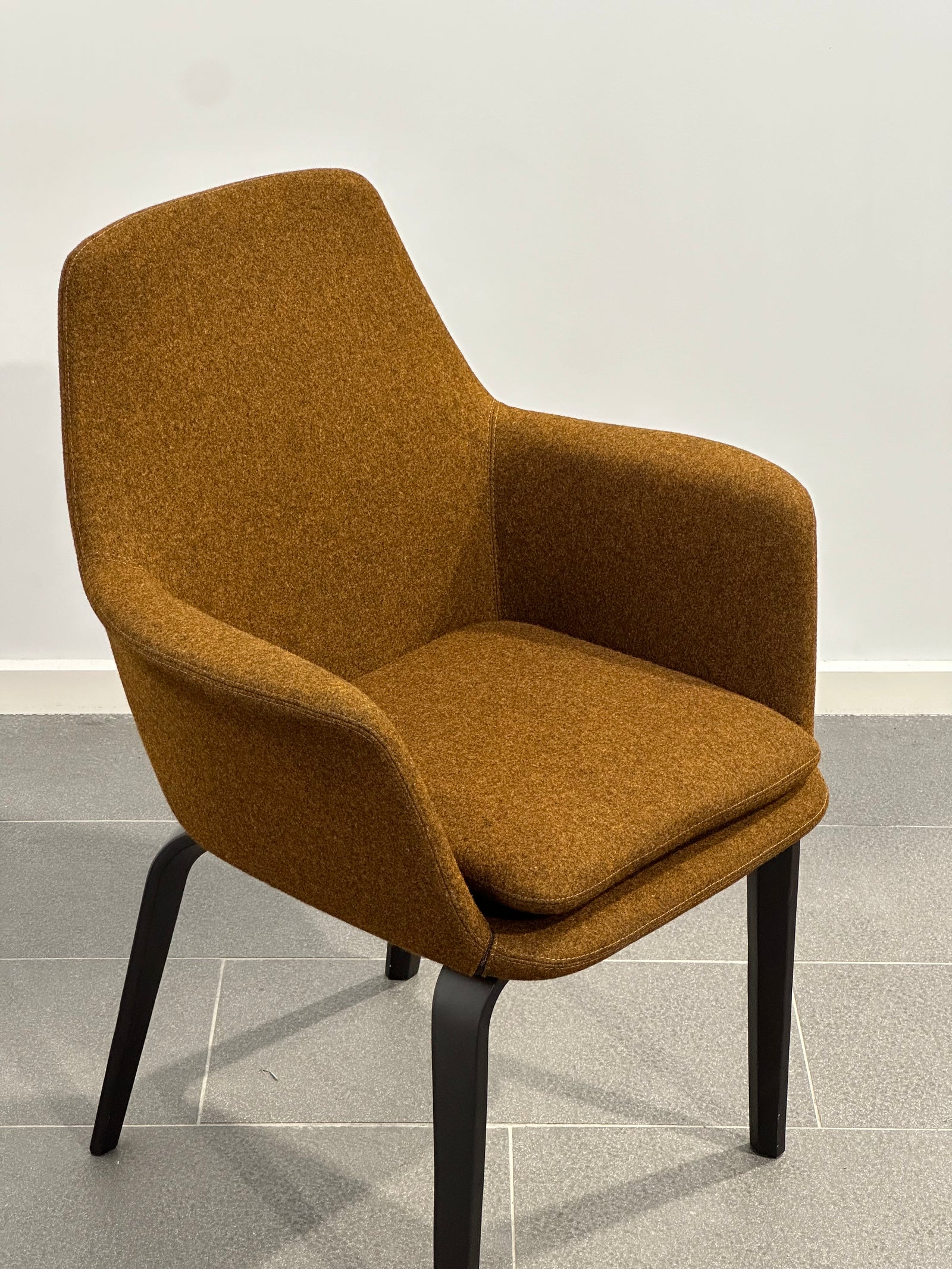 Minotti York Chairs by Rodolfo Dordoni w Original Kvadrat Danish Wool Upholstry