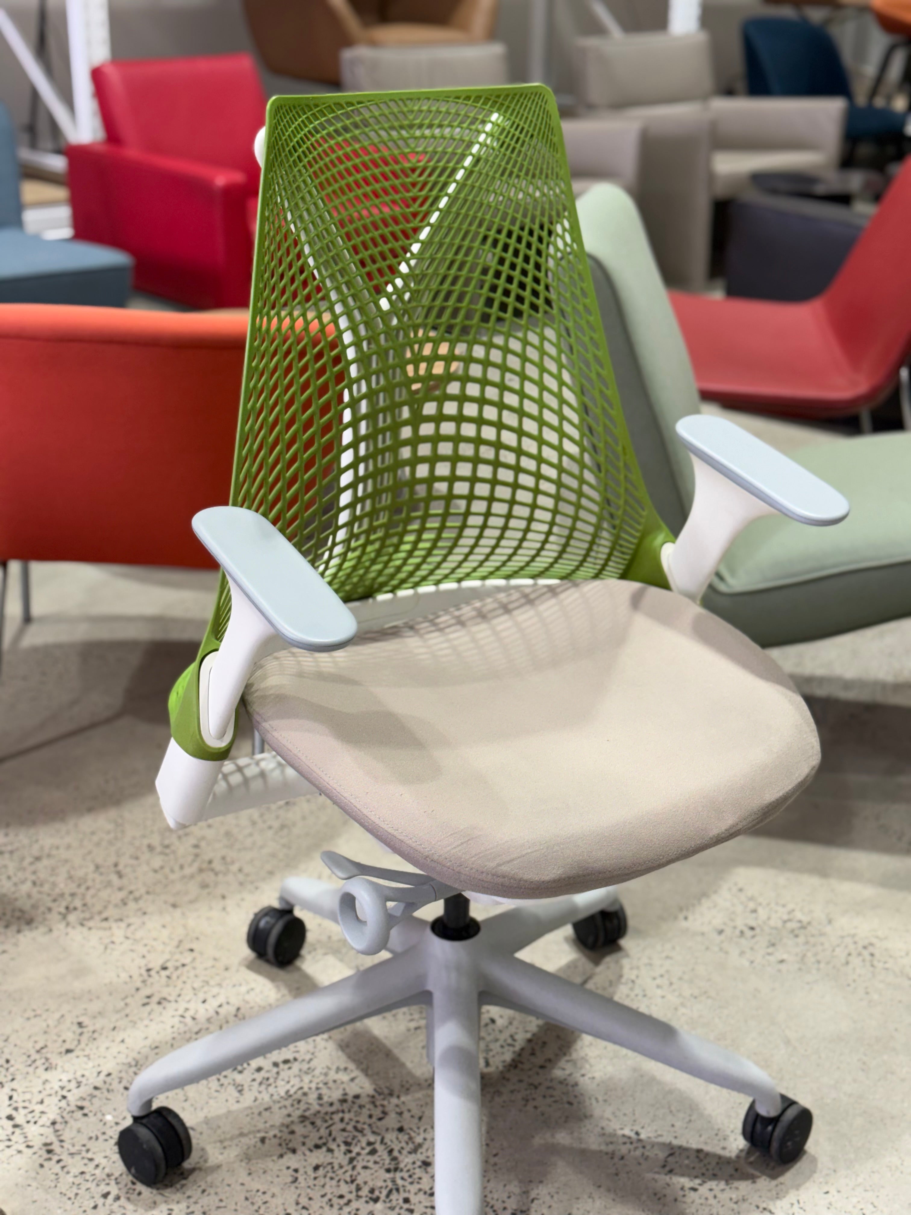Chairhub Designer Ergonomic Office Furniture and Chair Shop in Collingwood Authentic Herman Miller Sayl Ergonomic Designer Office Chairs Serviced • Professionally Cleaned • Commercial Grade Ergonomic Seating Brand: Herman Miller Model: Sayl Task Chair Designer: Yves Béhar Melbourne Sydney Adelaide Brisbane Australia