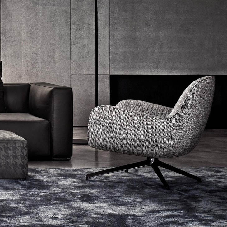 JENSEN SWIVEL ARMCHAIR
Designed by Rodolfo Dordoni for Minotti Made in Italy - The Chair Co.