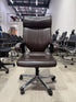 Wilkhahn Modus Executive 28 Dark Brown Soft Leather High-back Ergonomic Armchair for Office - The Chair Co.