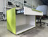Herman Miller Storage Cabinets Arras Series Green and White with Drawer - The Chair Co.