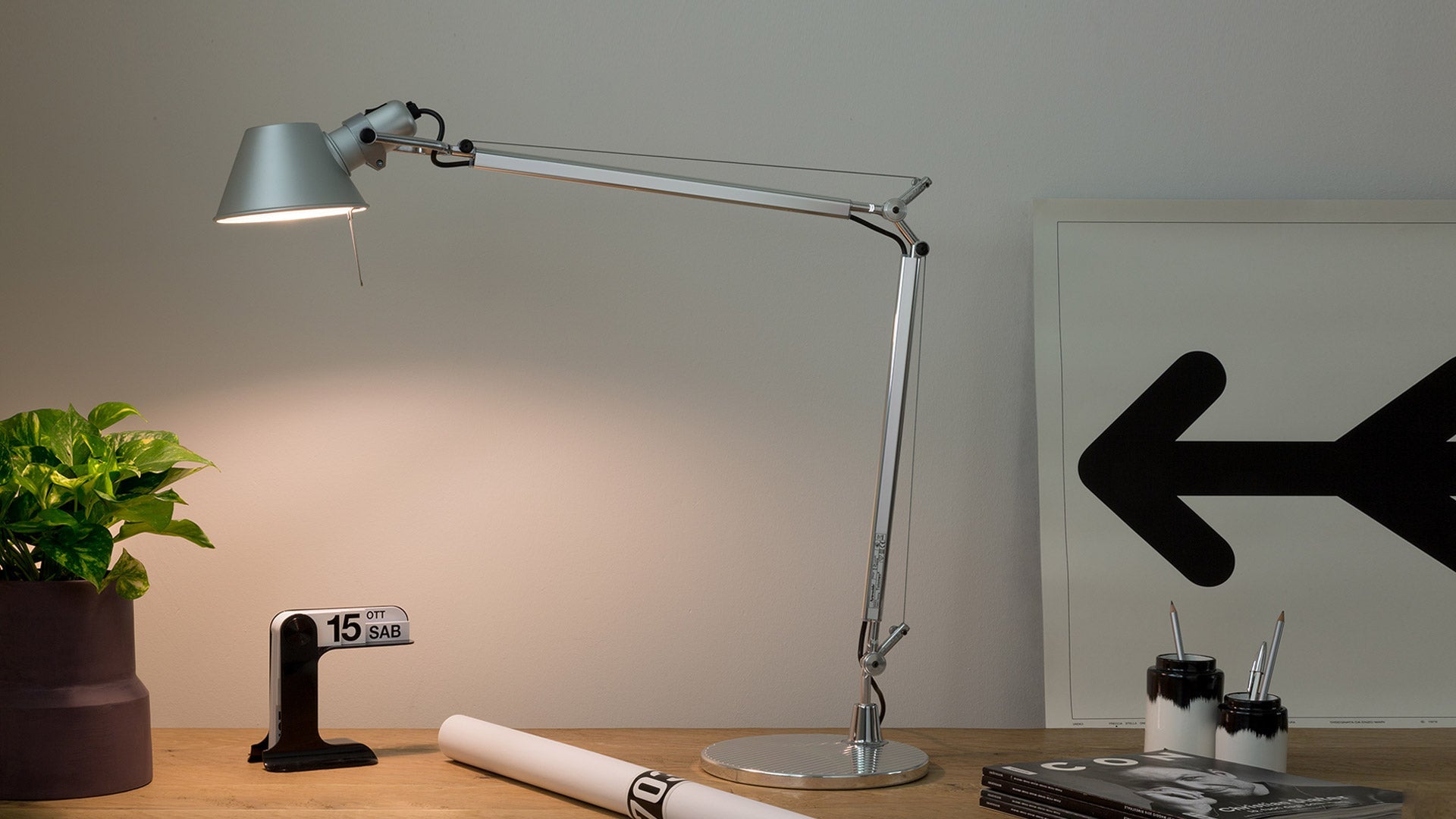 Artemide Tolomeo Table Lamp Light Lighting Lights Melbourne Australia Flos LED Lighting Work Study Office Home alloy aluminum Sydney Brisbane Office Furniture Genuine Authentic Designer Office desk chair ergonomic Herman Miller Vitra Wilkhahn